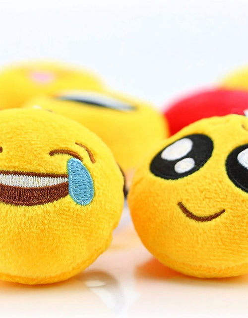 Load image into Gallery viewer, Emoticon Keychains, Mini Emoticon Plush Party Favors for Valentine' S Day Gifts Birthday Party Supplies, Carnival Prizes for Kids Treasure Box Bulk Toy Assortment 2" Set of 30
