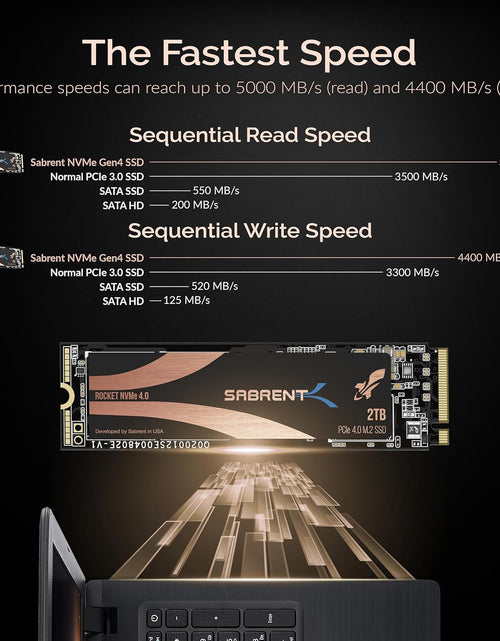 Load image into Gallery viewer, 2TB Rocket Nvme Pcie 4.0 M.2 2280 Internal SSD Maximum Performance Solid State Drive (Latest Version) (Sb-Rocket-Nvme4-2Tb).
