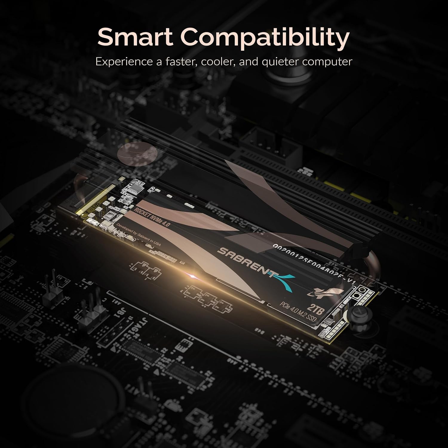 2TB Rocket Nvme Pcie 4.0 M.2 2280 Internal SSD Maximum Performance Solid State Drive (Latest Version) (Sb-Rocket-Nvme4-2Tb).