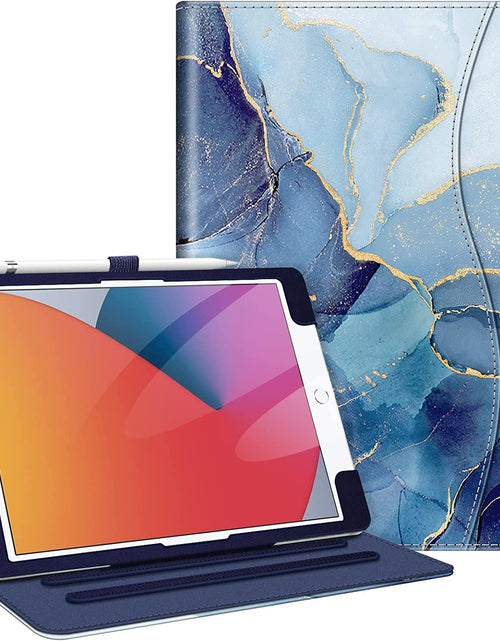 Load image into Gallery viewer, Case for Ipad 9Th / 8Th / 7Th Generation (2021/2020/2019) 10.2 Inch - [Corner Protection] Multi-Angle Viewing Stand Cover with Pocket &amp; Pencil Holder, Auto Wake Sleep, Ocean Marble
