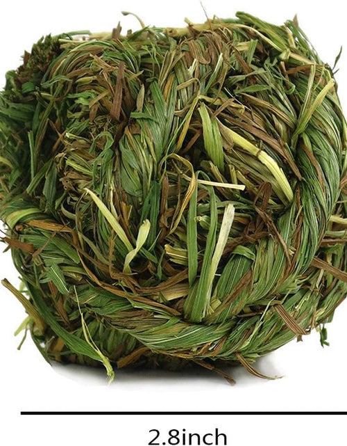 Load image into Gallery viewer, Bunny Grass Toy Natural Timothy Grass Small Animal Activity Play Chew Ball for Rabbits Hamster Guinea Pigs Gerbils(4 Pack)
